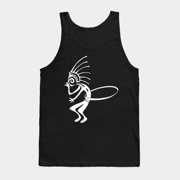 Kokopelli hula hoop white Tank Top by ngmx